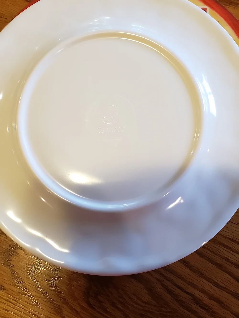 Six  Floral Plastic Dinner  Plates in Red ,Green And Light Blue